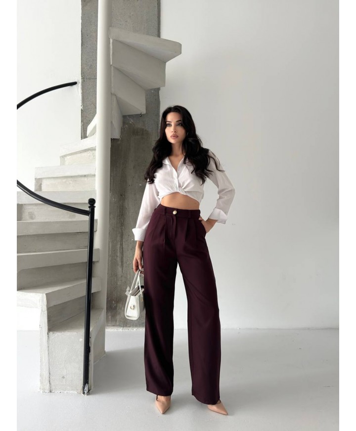 221366 Burgundy TROUSERS