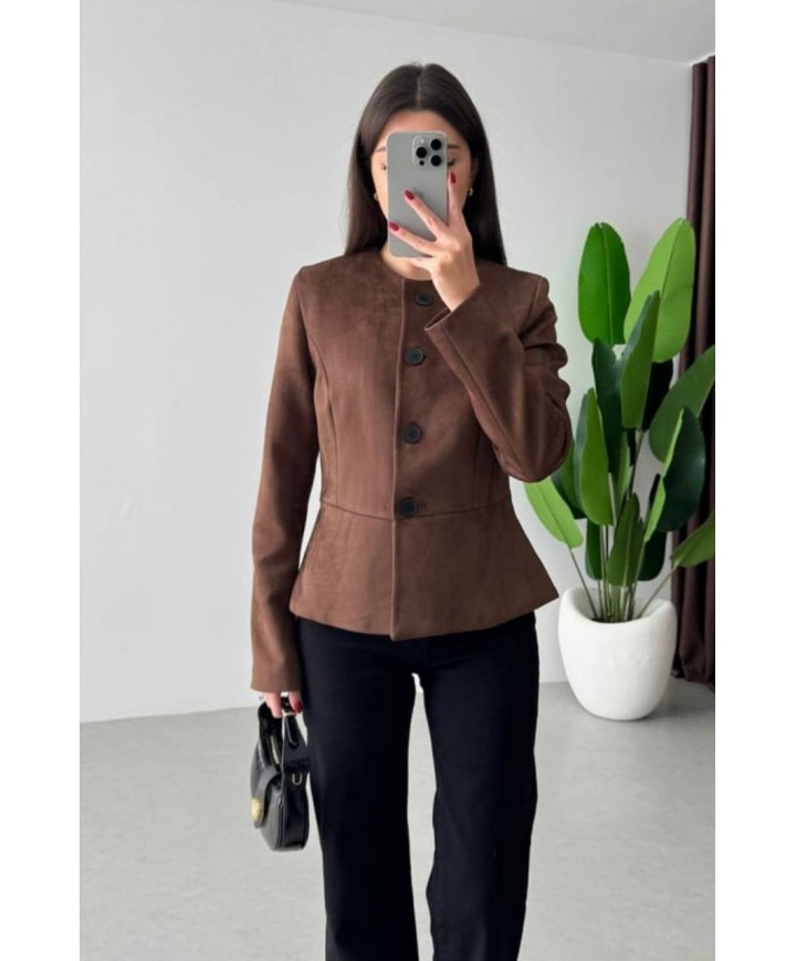 221370 COFFEE JACKET SUEDE