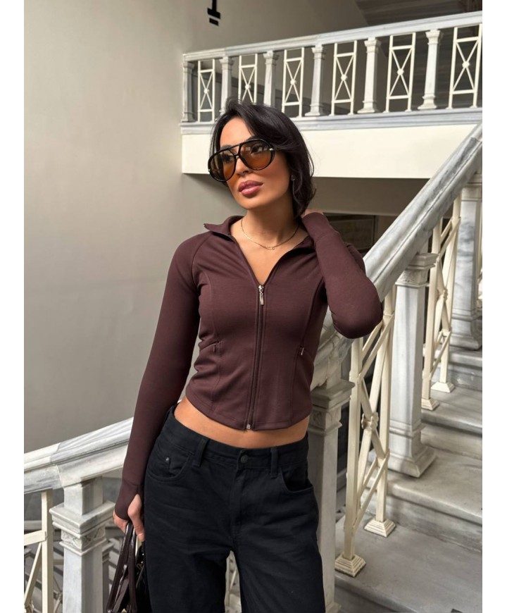 221373 COFFEE BLOUSE