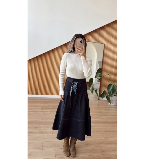 221402 LARCİVET ETEK DENİM LARCİVET