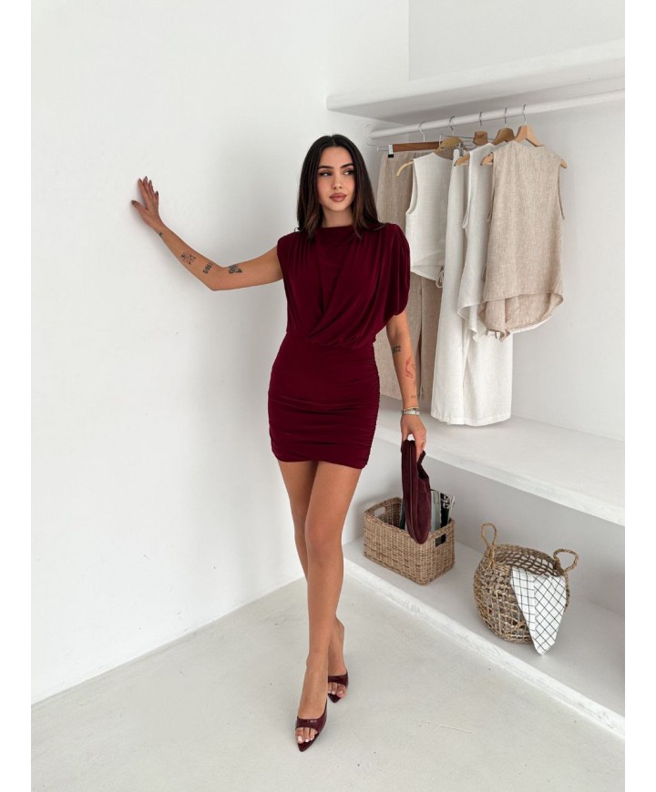 221412 Burgundy DRESS 