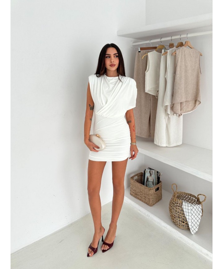 221413 BEYAZ ELBİSE SANDY KUMAŞ