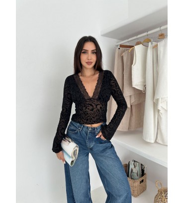 221418 SİYAH BLUZ DA...