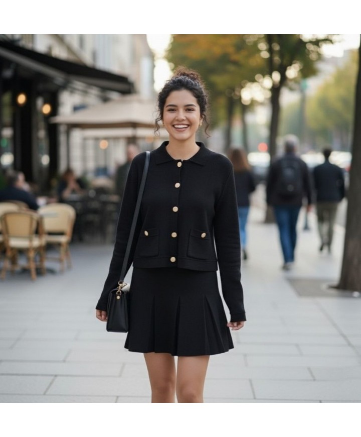 221430 BLACK SET KNITWEAR