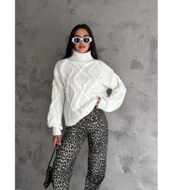 221433 BEYAZ KAZAK TRİKO BEYAZ