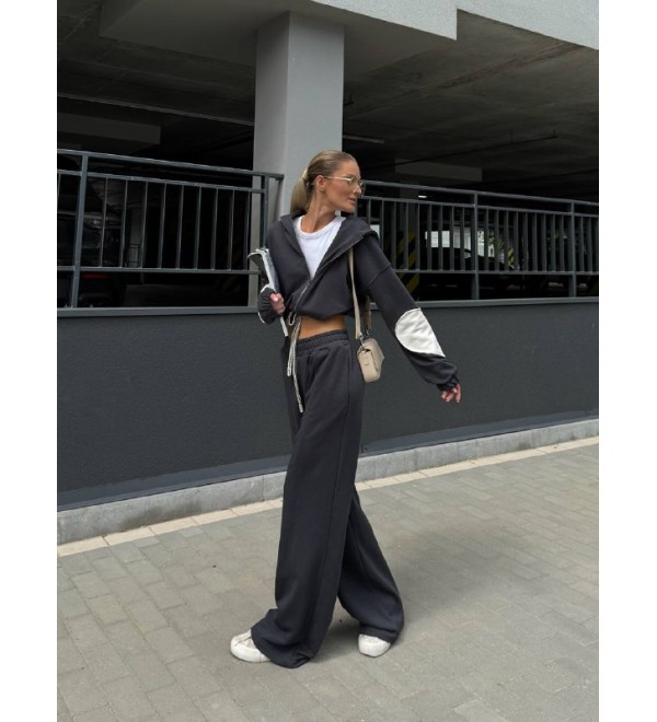 221458 ANTRASİT EŞOFMAN TAKIM COTTON ANTRASİT