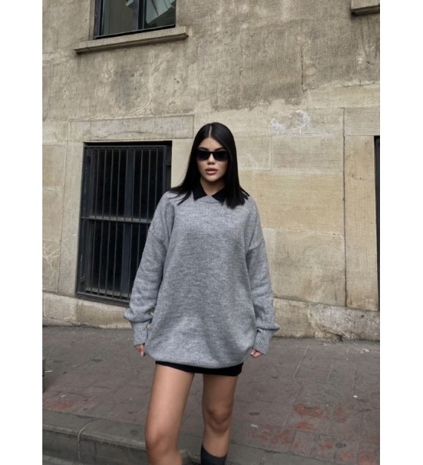 221469 GÜMÜŞ KAZAK TRİKO GÜMÜŞ