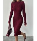 221479 Burgundy DRESS 