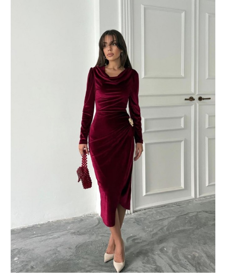 221489 Burgundy DRESS 
