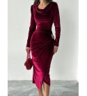 221489 Burgundy DRESS 
