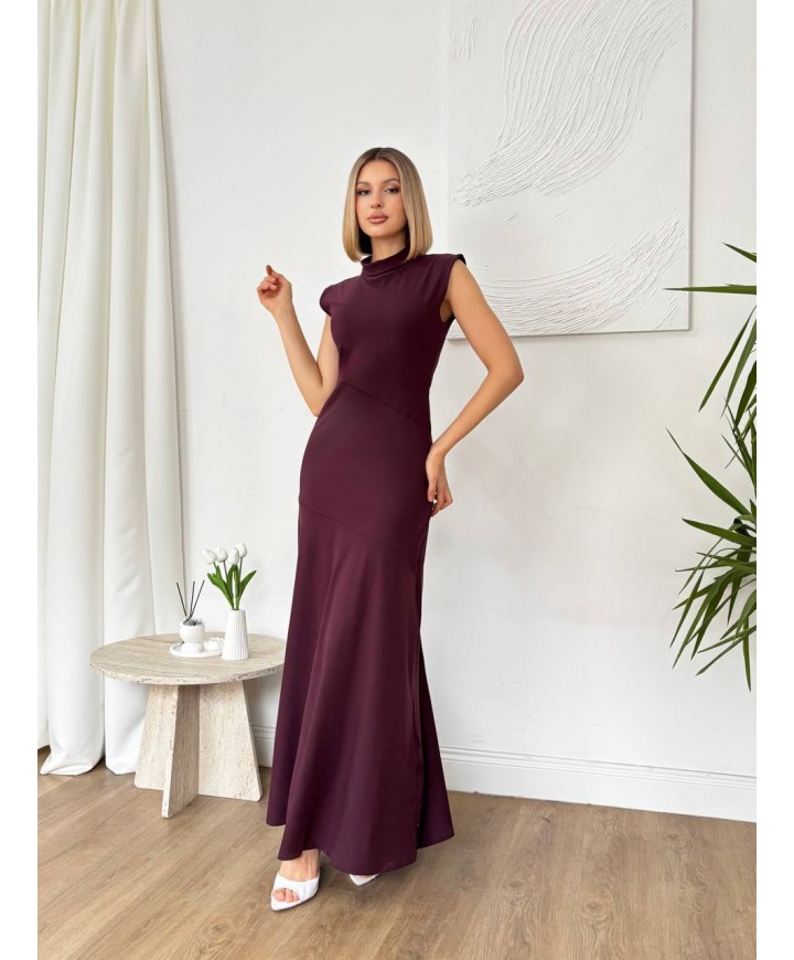 221503 Burgundy DRESS
