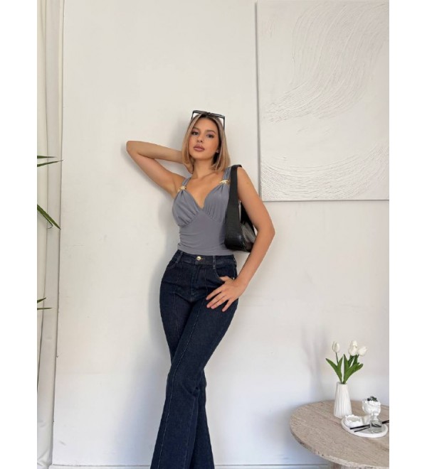 221508 GRİ BLUZ GRİ