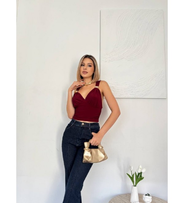 221510 Burgundy BLOUSE Burgundy