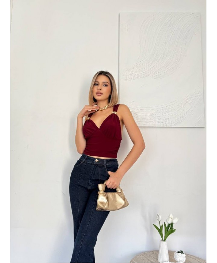 221510 Burgundy BLOUSE