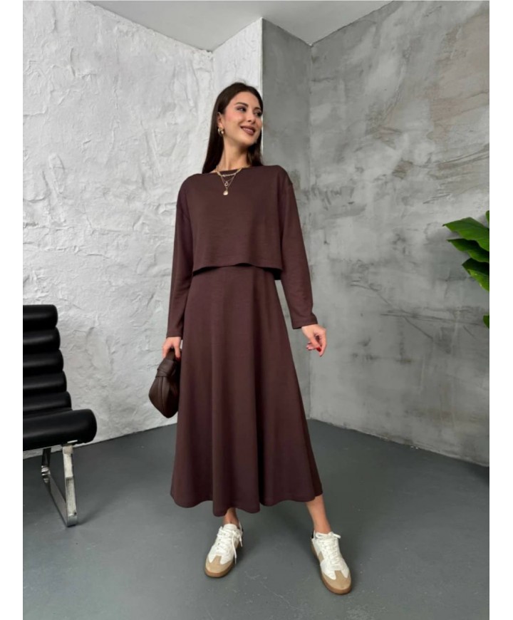 221515 KAHVE ELBİSE