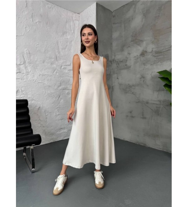 221516 BEYAZ ELBİSE BEYAZ