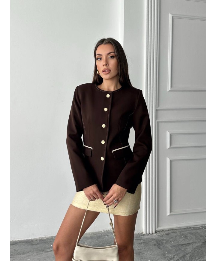 221600 KAHVE CEKET BLAZER
