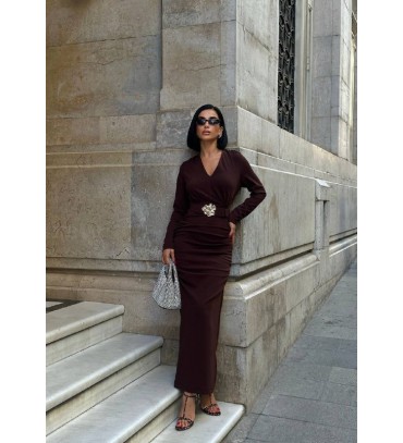 221608 KAHVE ELBİSE...