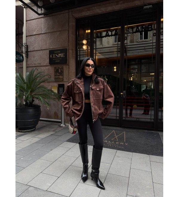 221610 KAHVE MONT-KABAN DERİ SÜET KAHVE