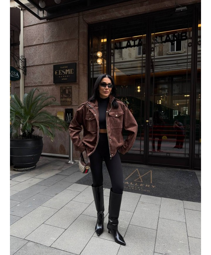 221610 KAHVE MONT-KABAN DERİ SÜET