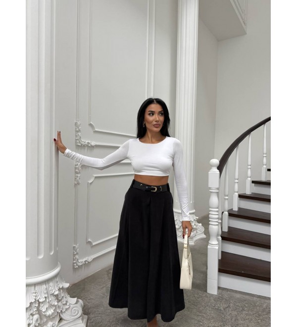 221655 SİYAH ETEK MODAL KUMAŞ SİYAH