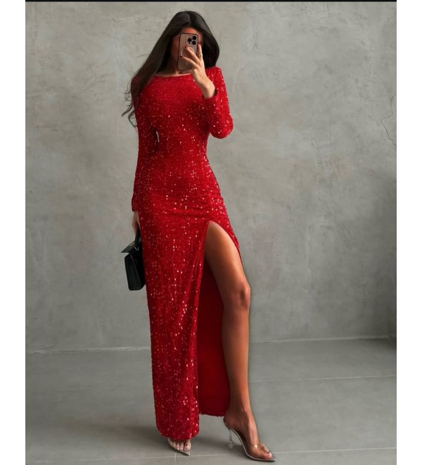 221681 KIRMIZI ABİYE PAYET KUMAŞ KIRMIZI