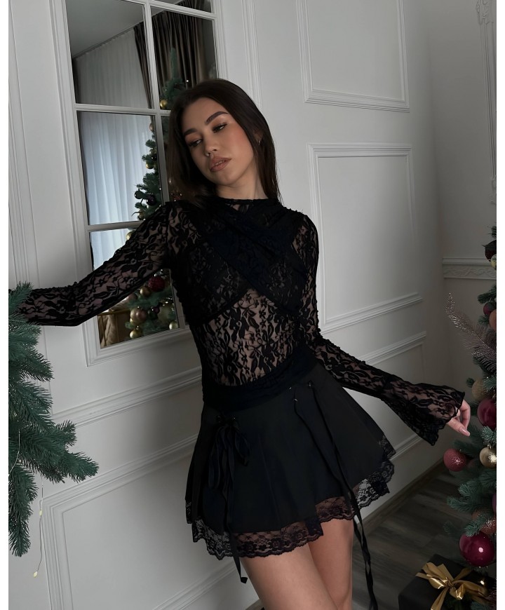 221785 SİYAH ELBİSE SCUBA KUMAŞ