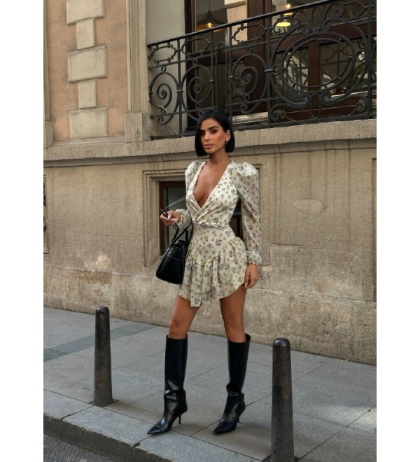 221794 EKRU ELBİSE SAND KUMAŞ EKRU