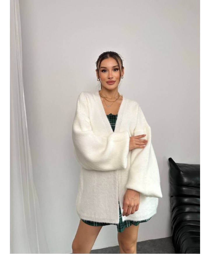 221818 WHITE CARDIGAN KNITWEAR