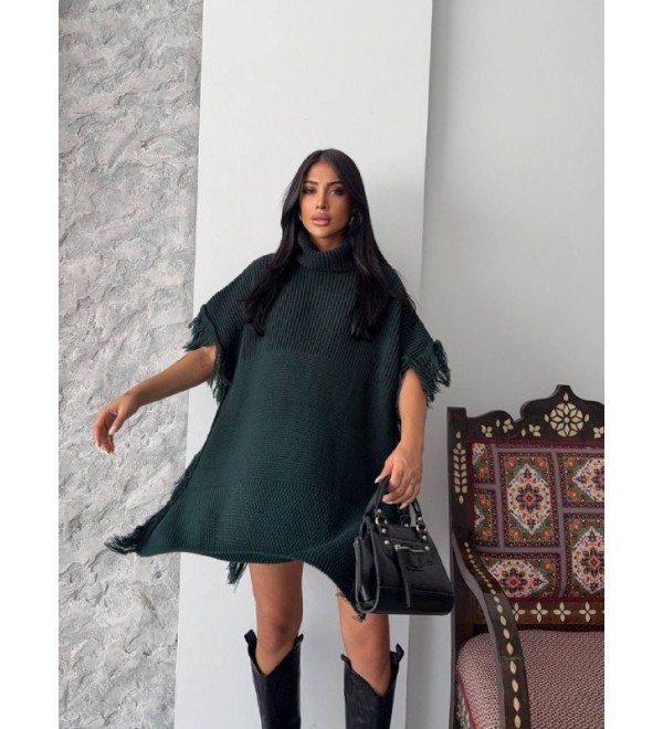 221820 ANTHRACITE PONCHO KNITWEAR ANTHRACITE