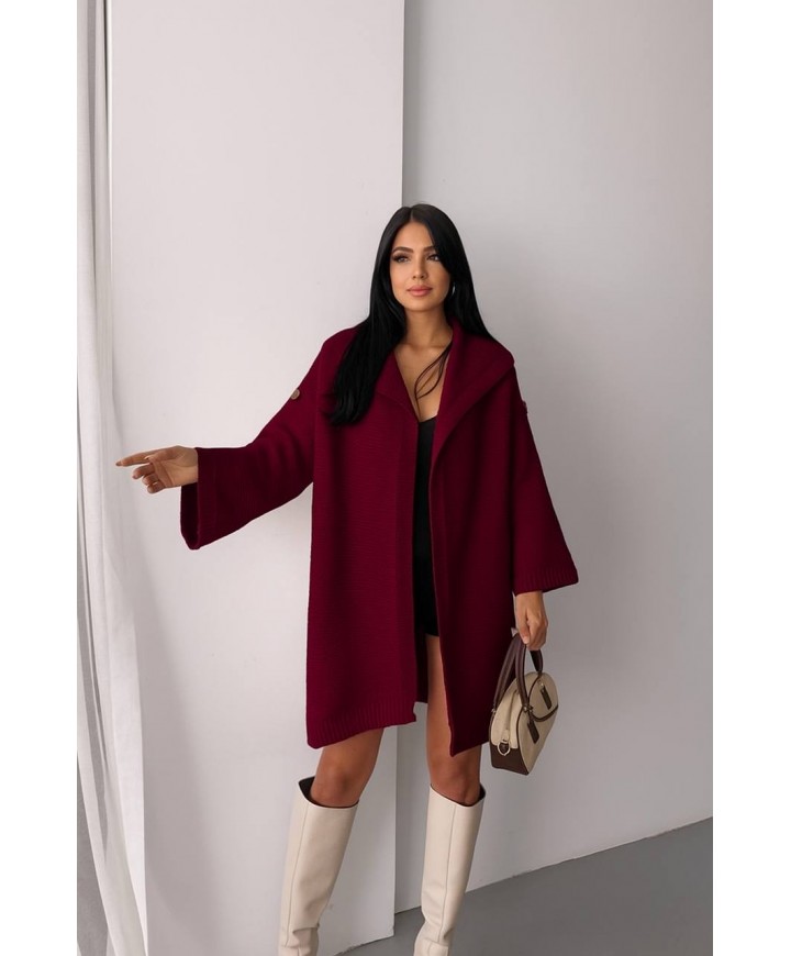 221829 Burgundy CARDIGAN KNITWEAR