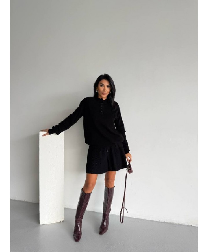 221835 BLACK SET KNITWEAR