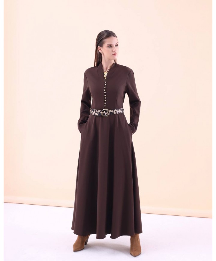 221860 KAHVE ELBİSE