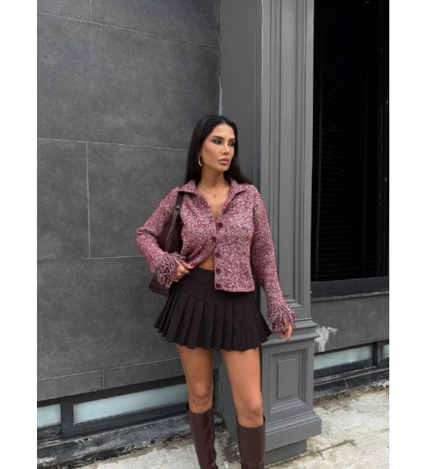 221875 COFFEE CARDIGAN KNITWEAR COFFEE