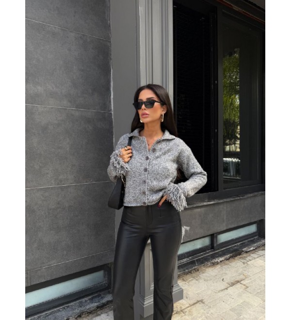 221877 GRİ HIRKA TRİKO GRİ