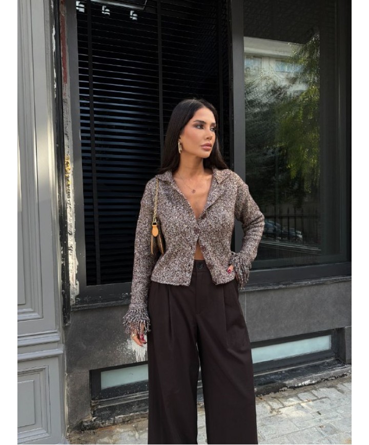 221878 COFFEE CARDIGAN KNITWEAR