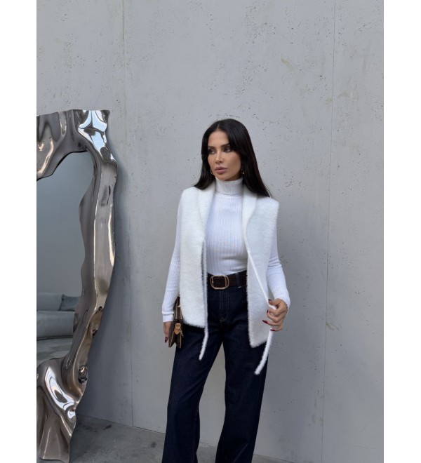 221880 WHITE WAISTCOAT KNITWEAR WHITE