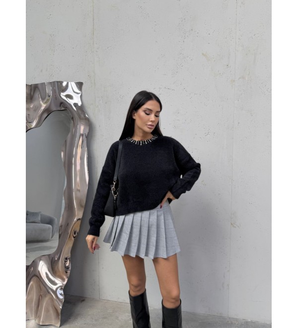 221882 SİYAH KAZAK TRİKO SİYAH