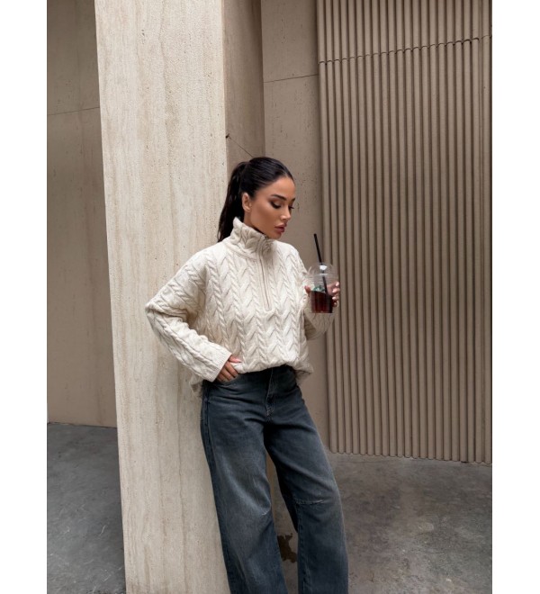 221904 KREM KAZAK TRİKO KREM