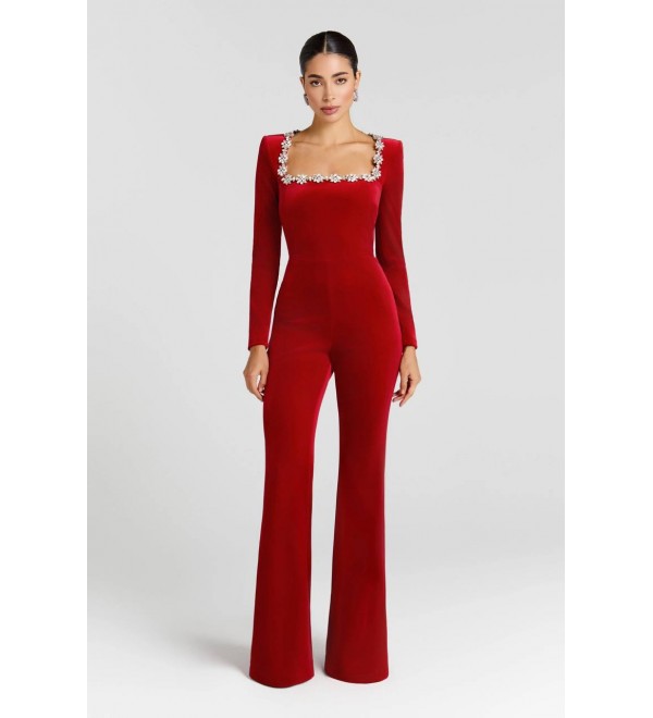 221974 RED OVERALLS VELVET RED