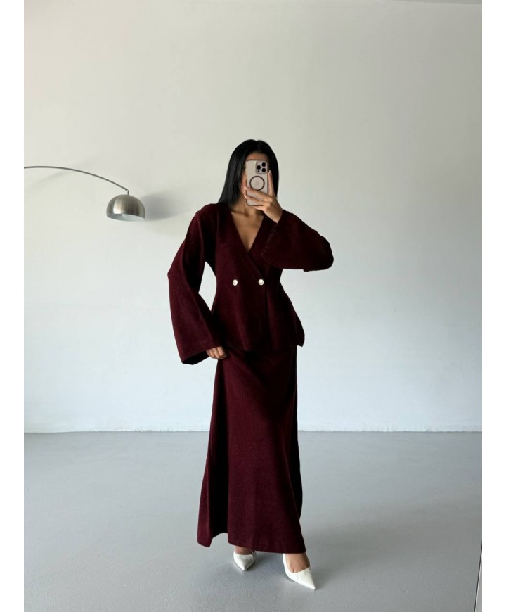 221982 Burgundy SET KNITWEAR