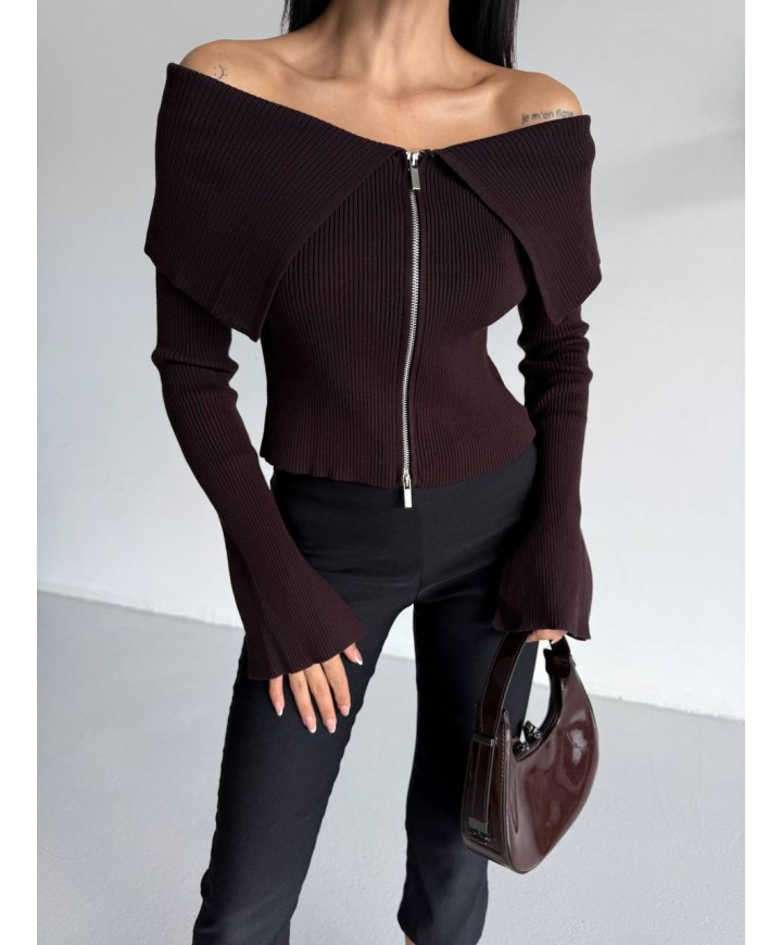 221986 COFFEE CARDIGAN KNITWEAR