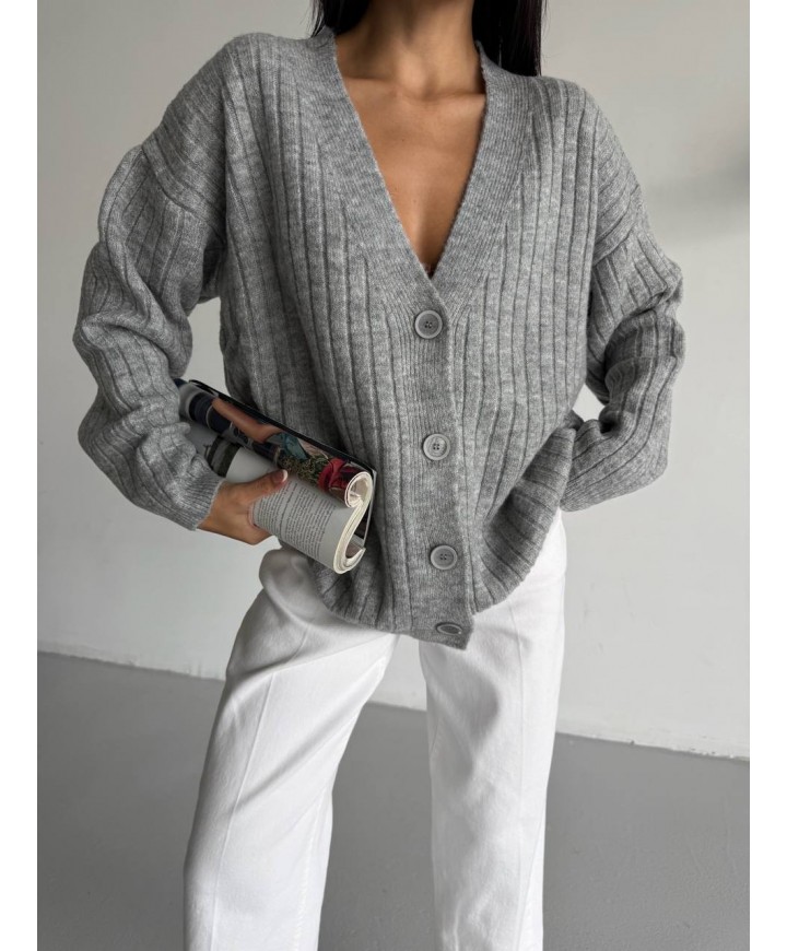 221987 GRAY CARDIGAN KNITWEAR