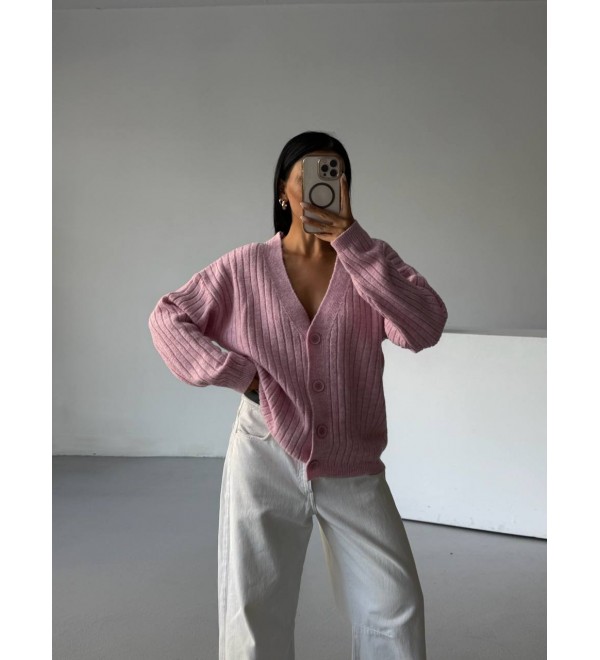 221990 PINK CARDIGAN KNITWEAR PINK