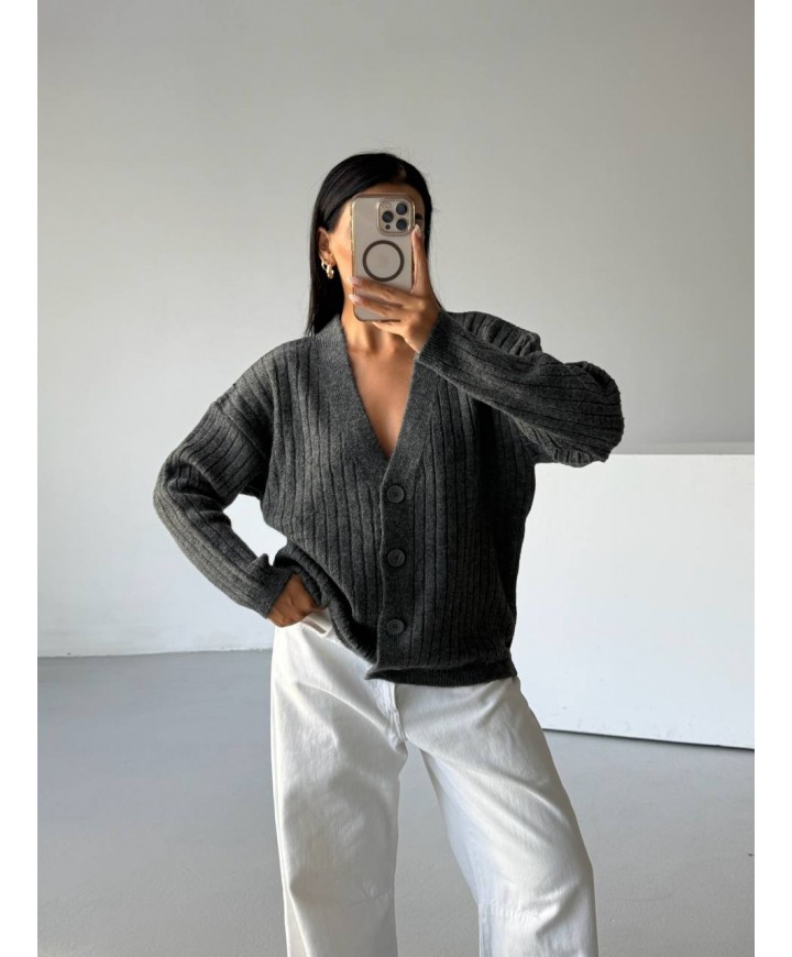 221991 GRAY CARDIGAN KNITWEAR