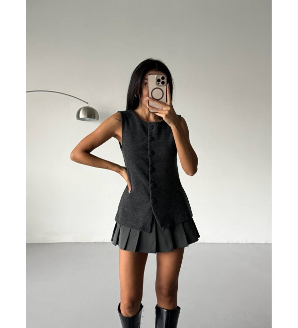 221996 GRAY CARDIGAN KNITWEAR GRAY