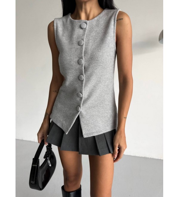 221997 GRAY CARDIGAN KNITWEAR GRAY