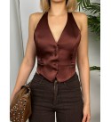 227055 COFFEE WAISTCOAT COFFEE