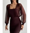 230003 KAHVE ELBİSE KAHVE