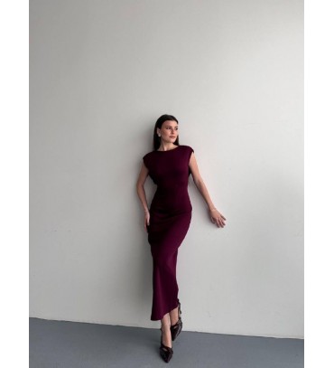  BORDO ELBİSE - 2304...